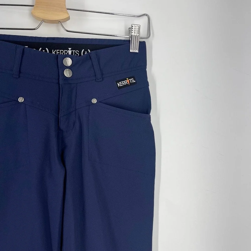 Kerrits Kids Navy Blue Knee Patch Equestrian Riding Breeches Pants Size L